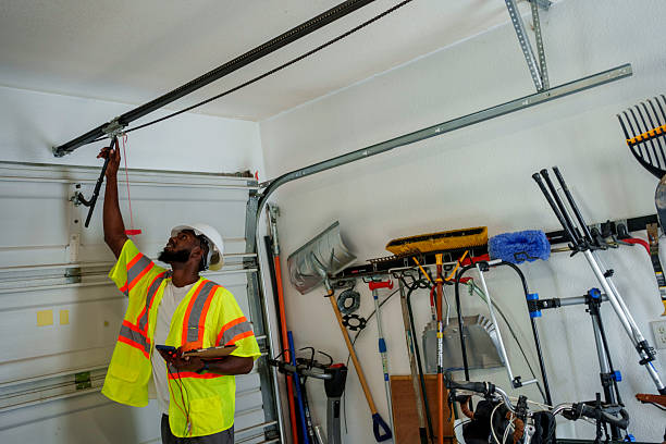 Professional Garage Door Panel Replacement technician working in Guilford County County, NC
